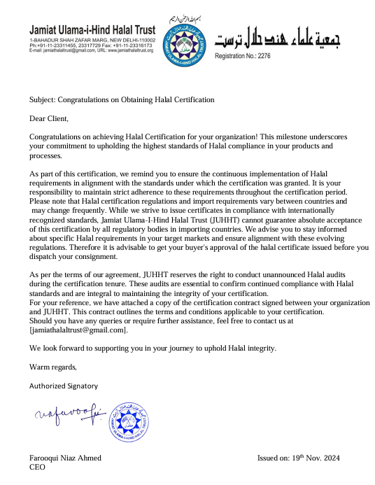 Halal Compliance